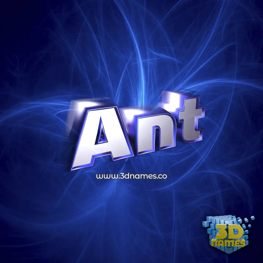 ant in Plasma style - 3D name wallpaper