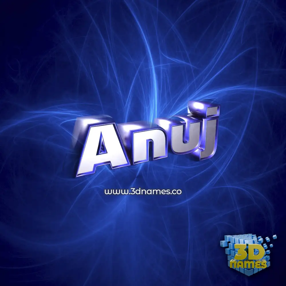 anuj in Plasma style - 3D name wallpaper