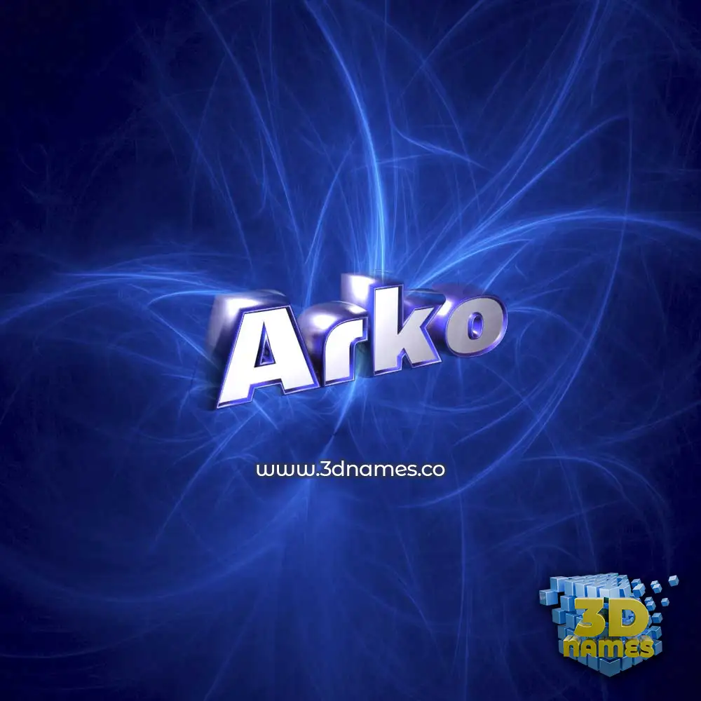 arko in Plasma style - 3D name wallpaper