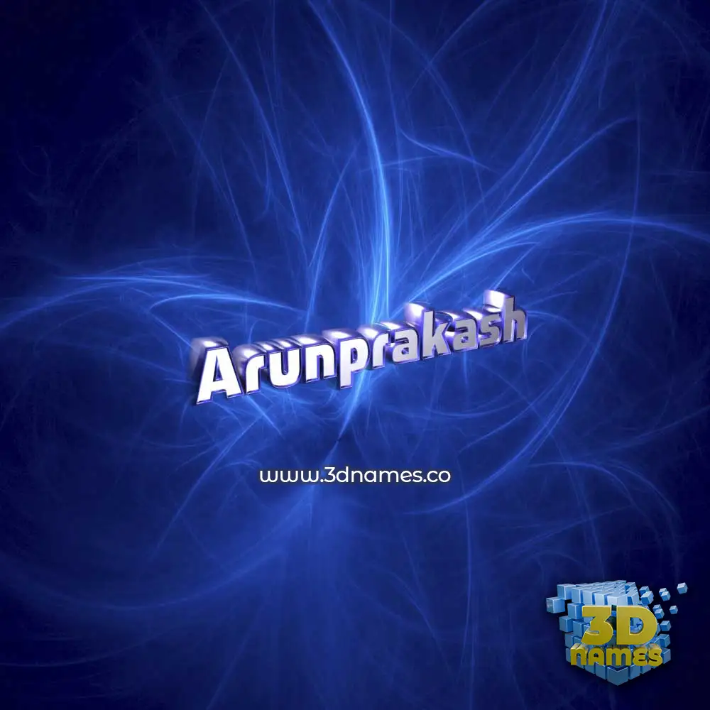 arunprakash in Plasma style - 3D name wallpaper