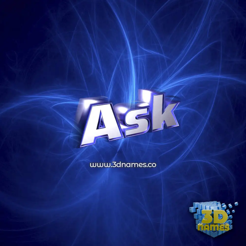 ask in Plasma style - 3D name wallpaper ask in Plasma style - 3D name wallpaper