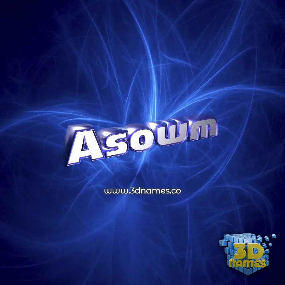 asowm in Plasma style - 3D name wallpaper