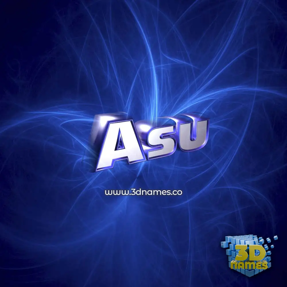 asu in Plasma style - 3D name wallpaper