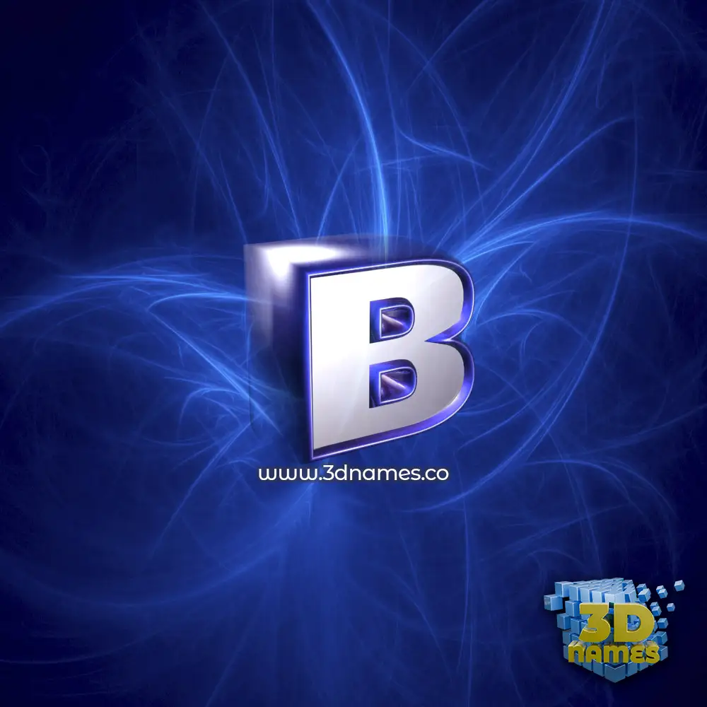 b in Plasma style - 3D name wallpaper b in Plasma style - 3D name wallpaper