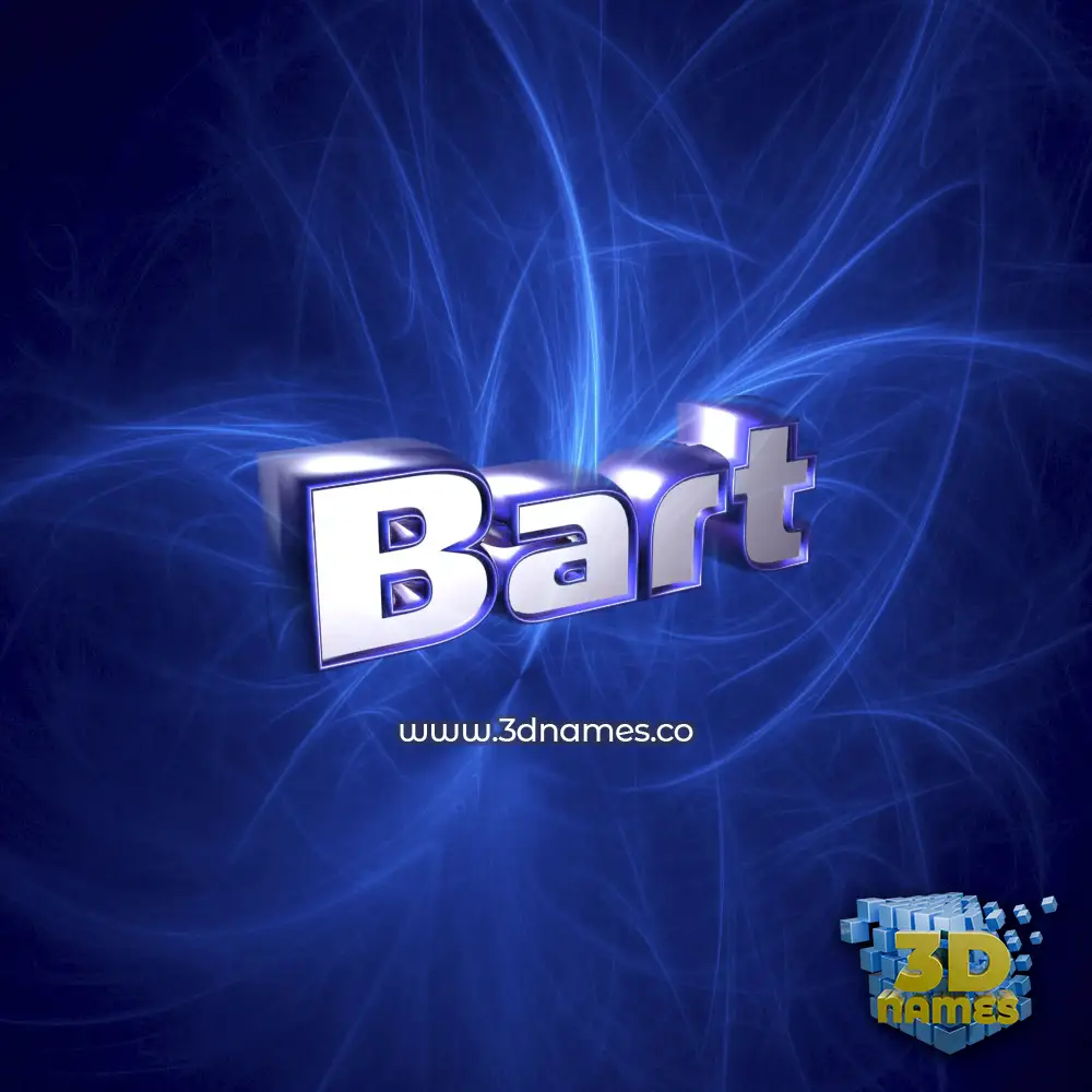 bart in Plasma style - 3D name wallpaper