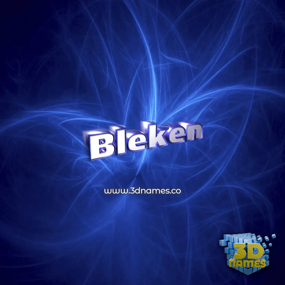 bleken in Plasma style - 3D name wallpaper