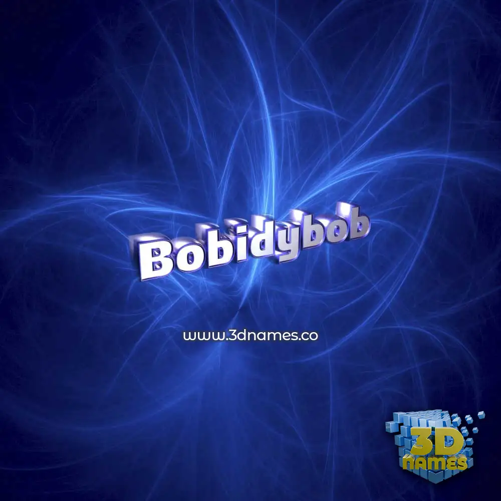 bobidybob in Plasma style - 3D name wallpaper