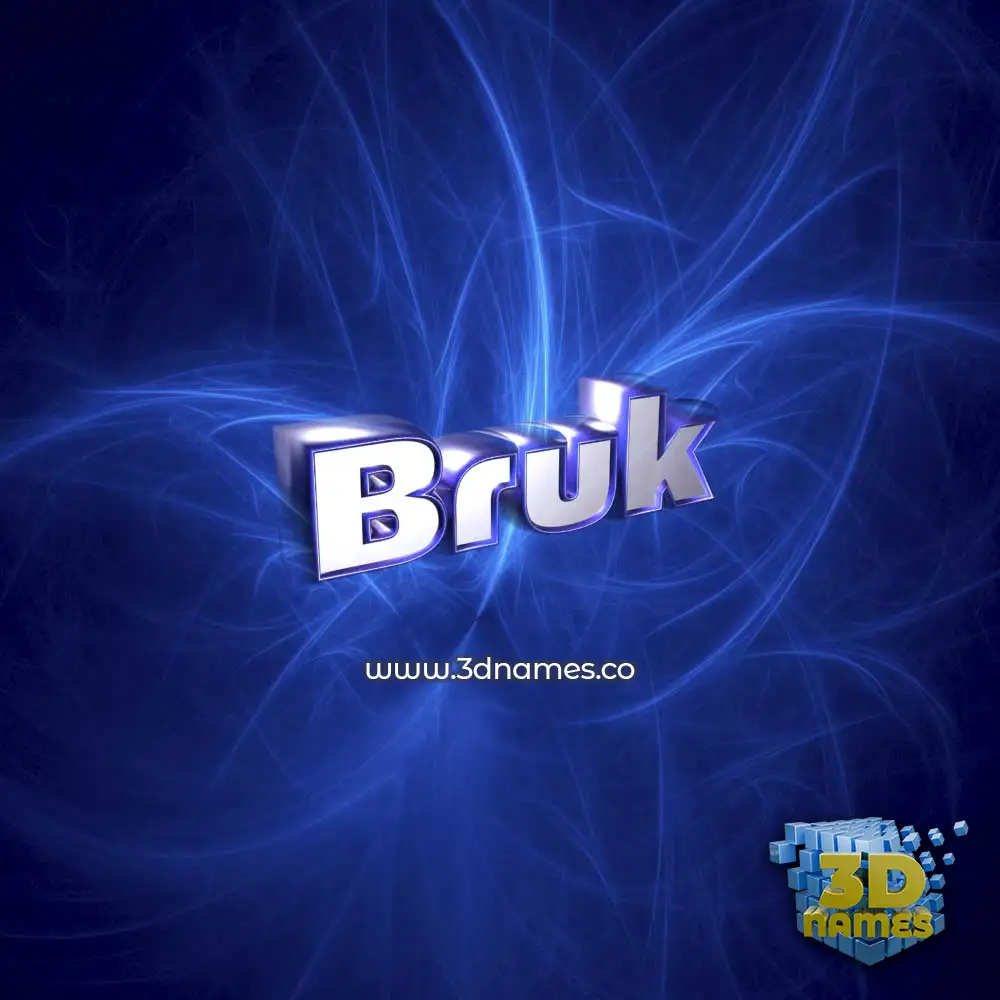 bruk in Plasma style - 3D name wallpaper bruk in Plasma style - 3D name wallpaper