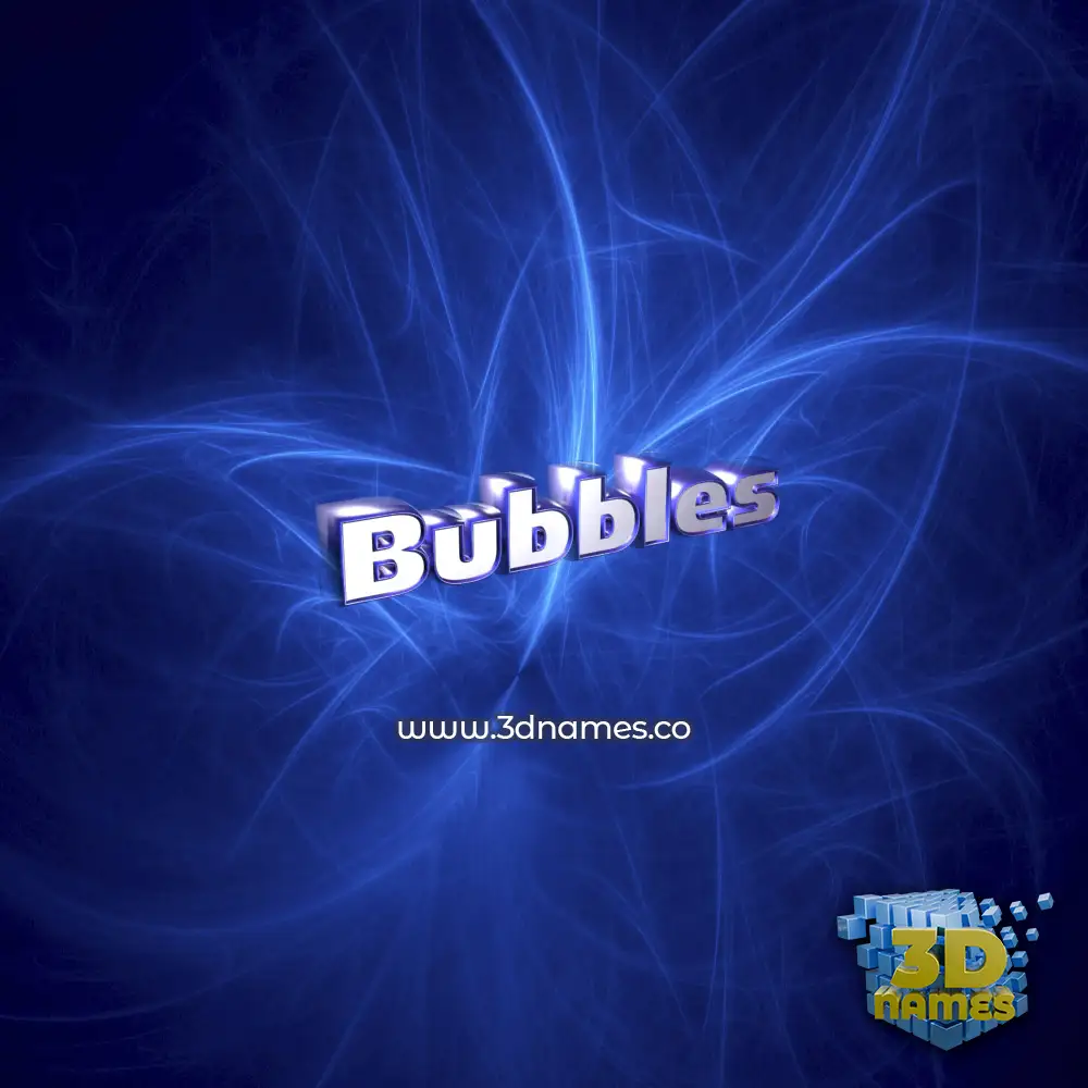 bubbles in Plasma style - 3D name wallpaper