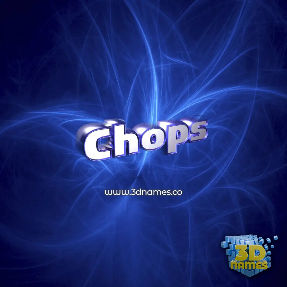 chops in Plasma style - 3D name wallpaper chops in Plasma style - 3D name wallpaper