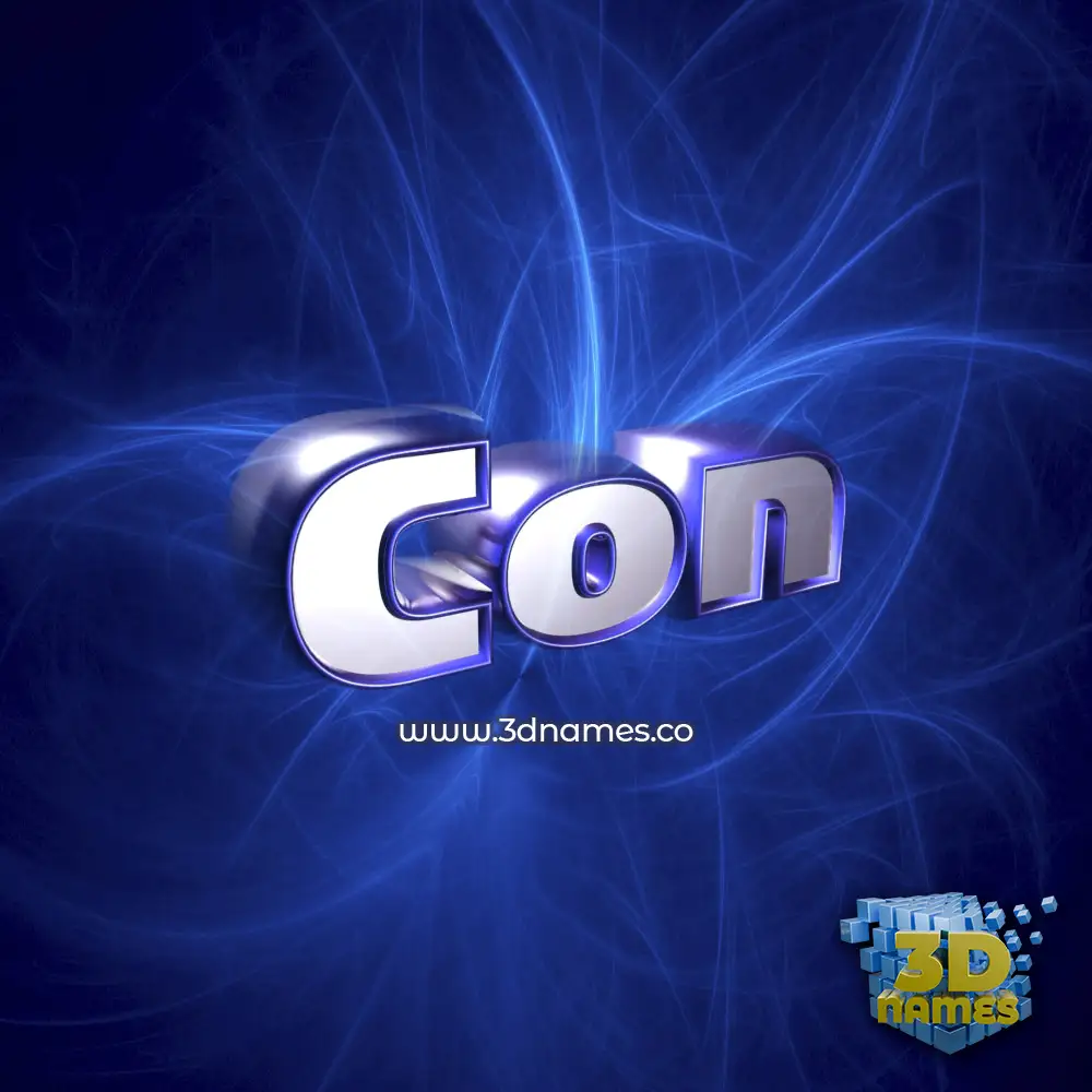 con in Plasma style - 3D name wallpaper