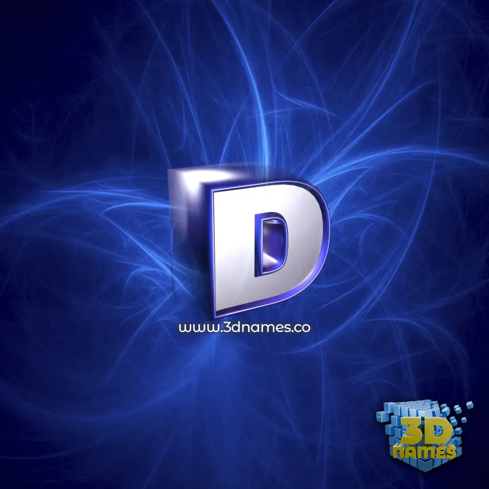 d in Plasma style - 3D name wallpaper