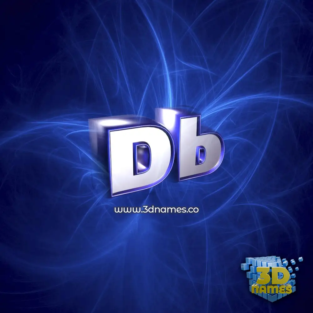 db in Plasma style - 3D name wallpaper