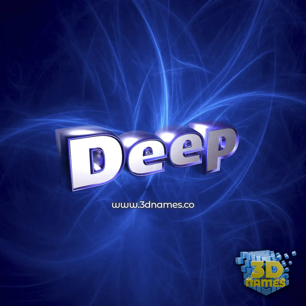 deep in Plasma style - 3D name wallpaper