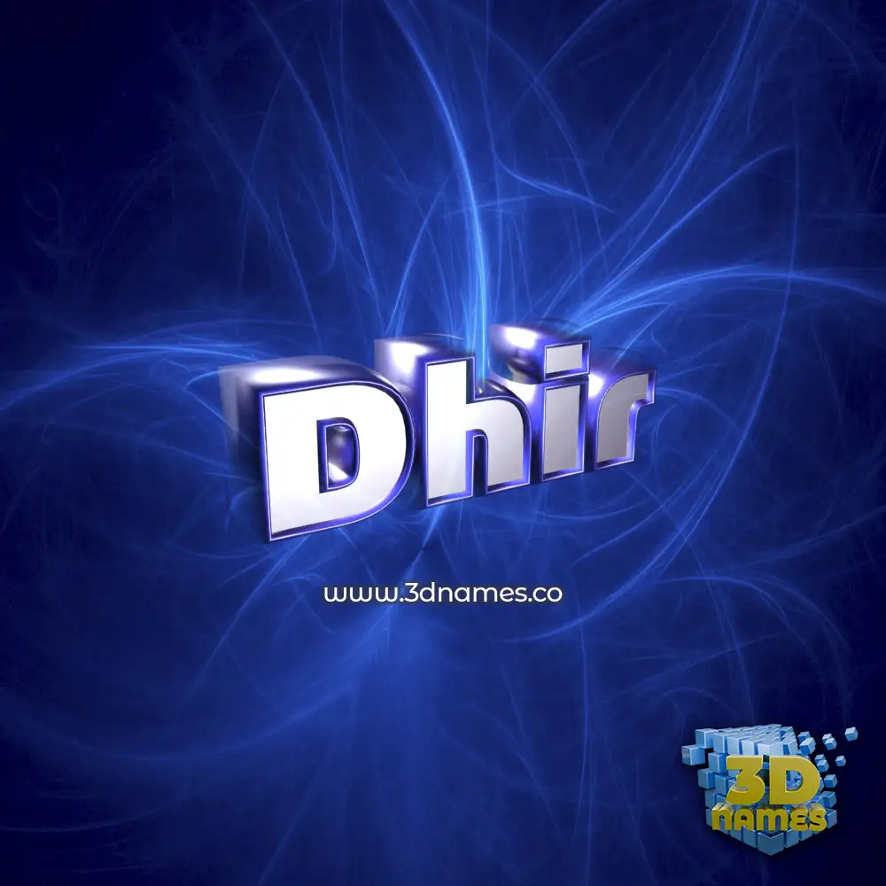 dhir in Plasma style - 3D name wallpaper