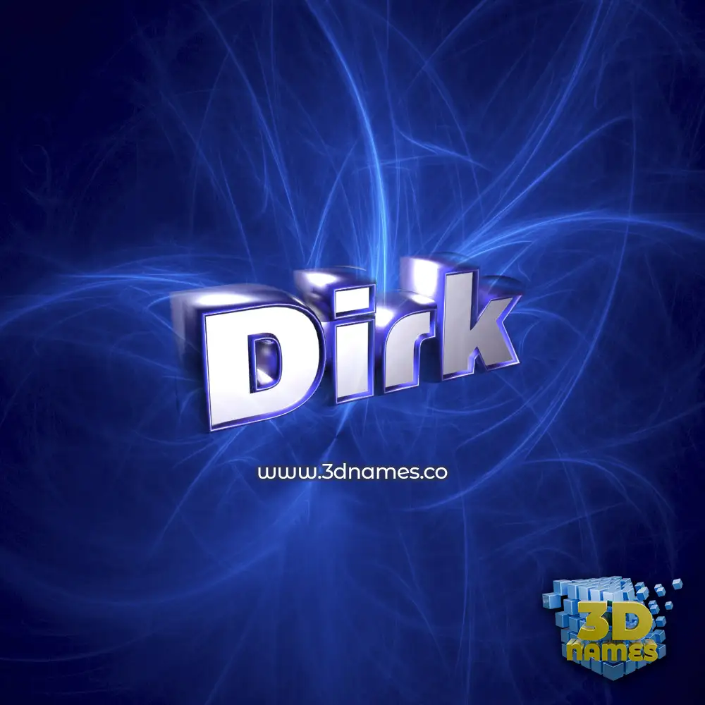 dirk in Plasma style - 3D name wallpaper