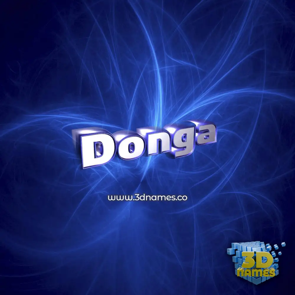 donga in Plasma style - 3D name wallpaper