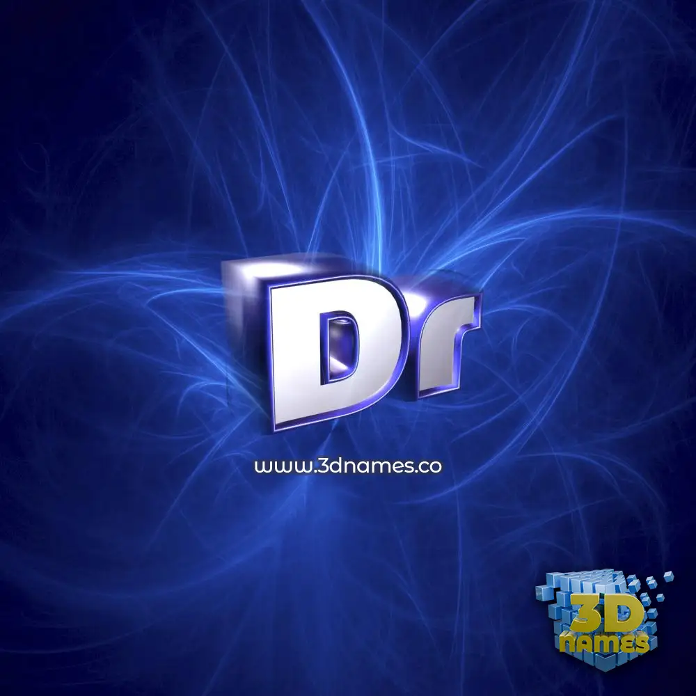 dr in Plasma style - 3D name wallpaper