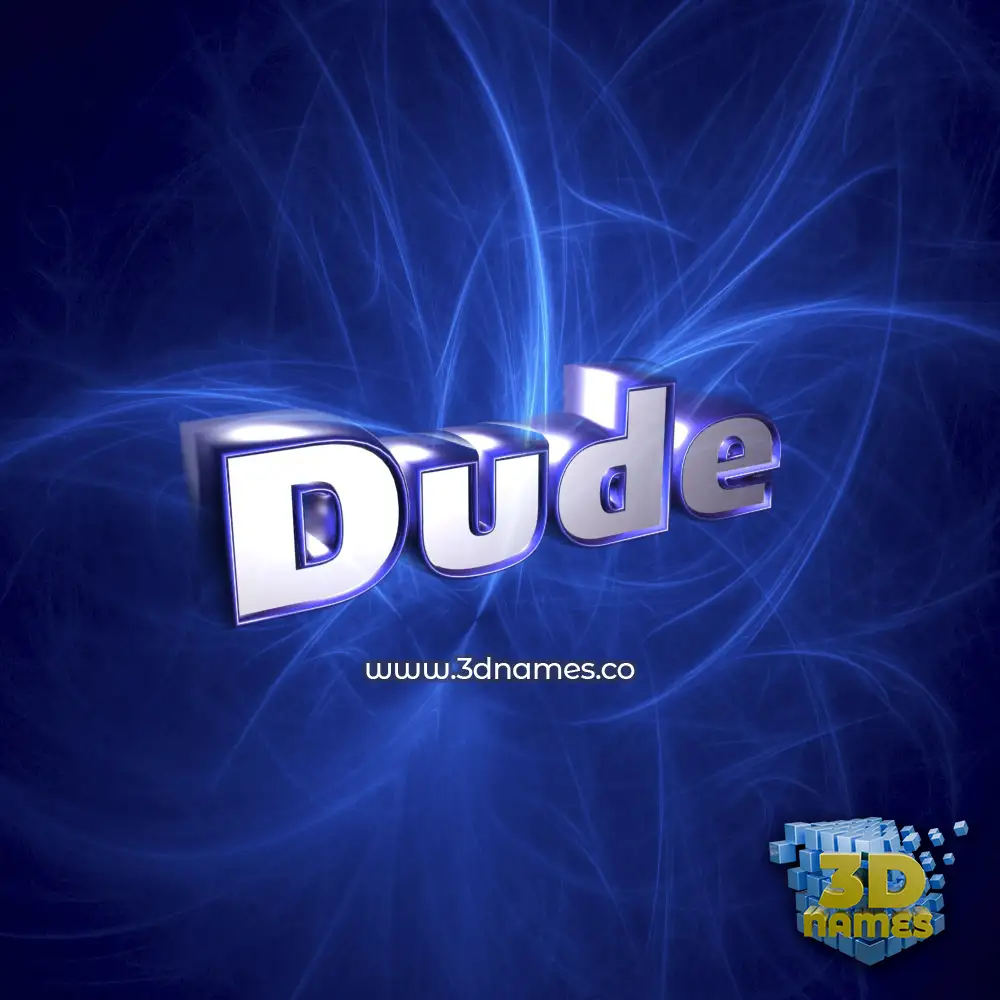 dude in Plasma style - 3D name wallpaper