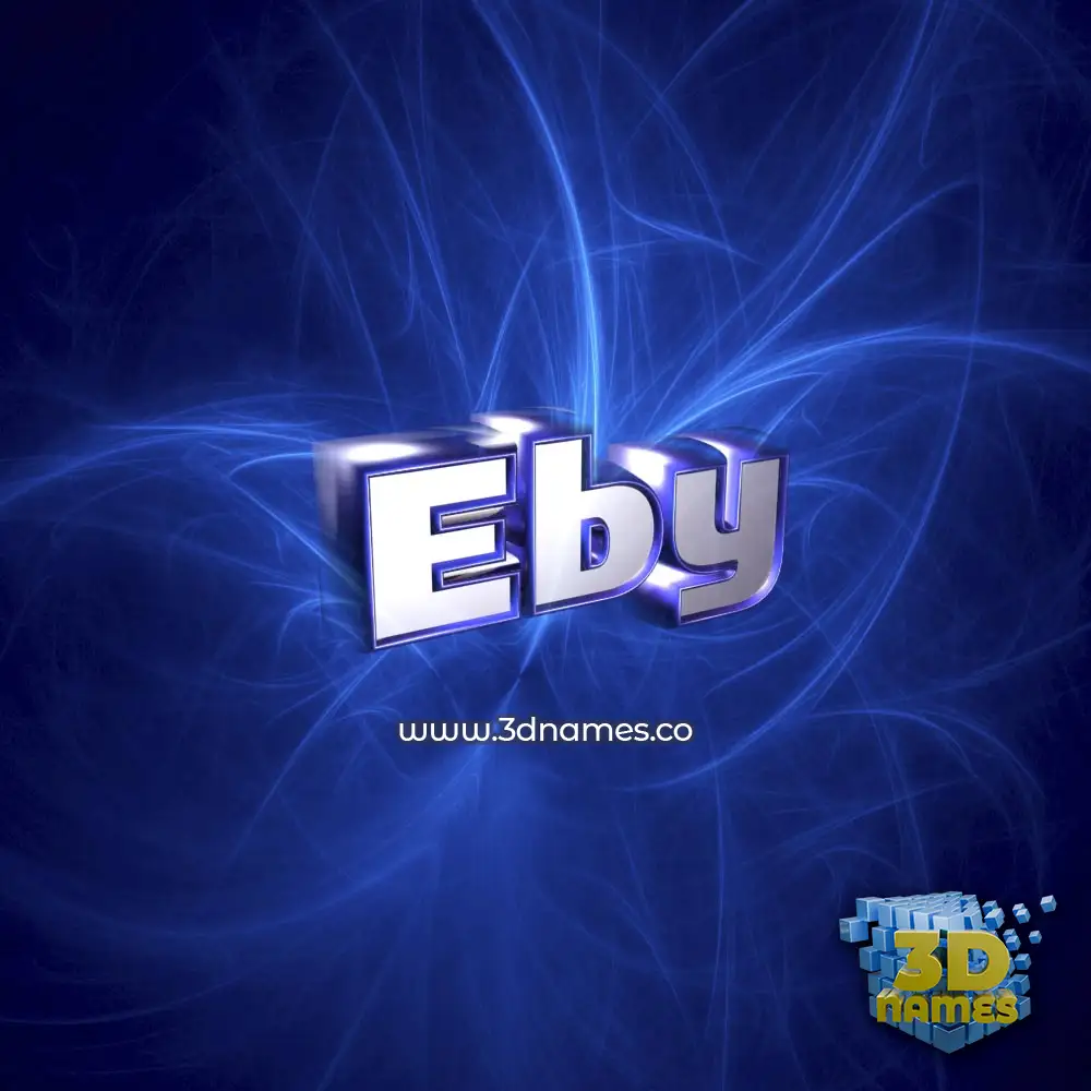 eby in Plasma style - 3D name wallpaper