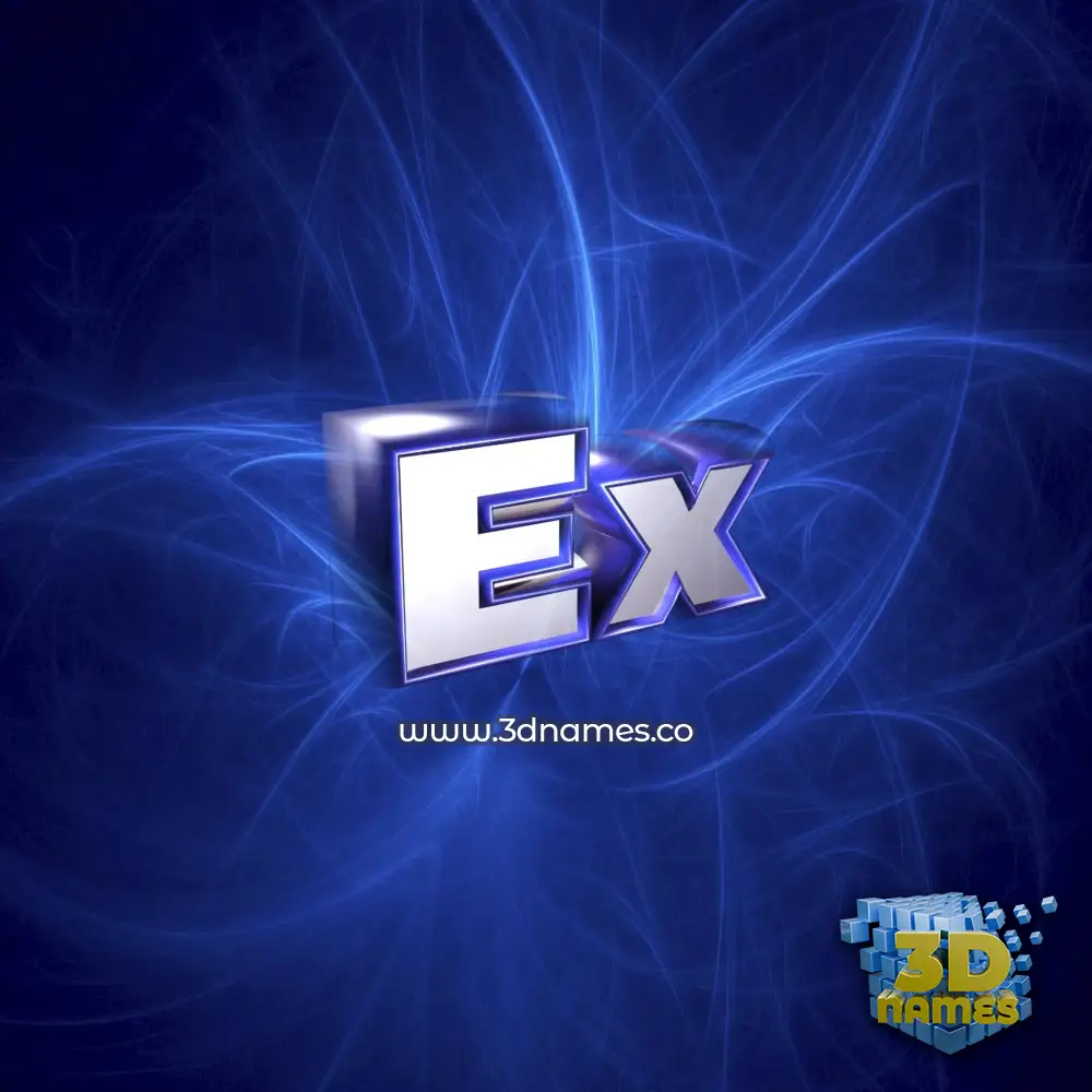 ex in Plasma style - 3D name wallpaper ex in Plasma style - 3D name wallpaper