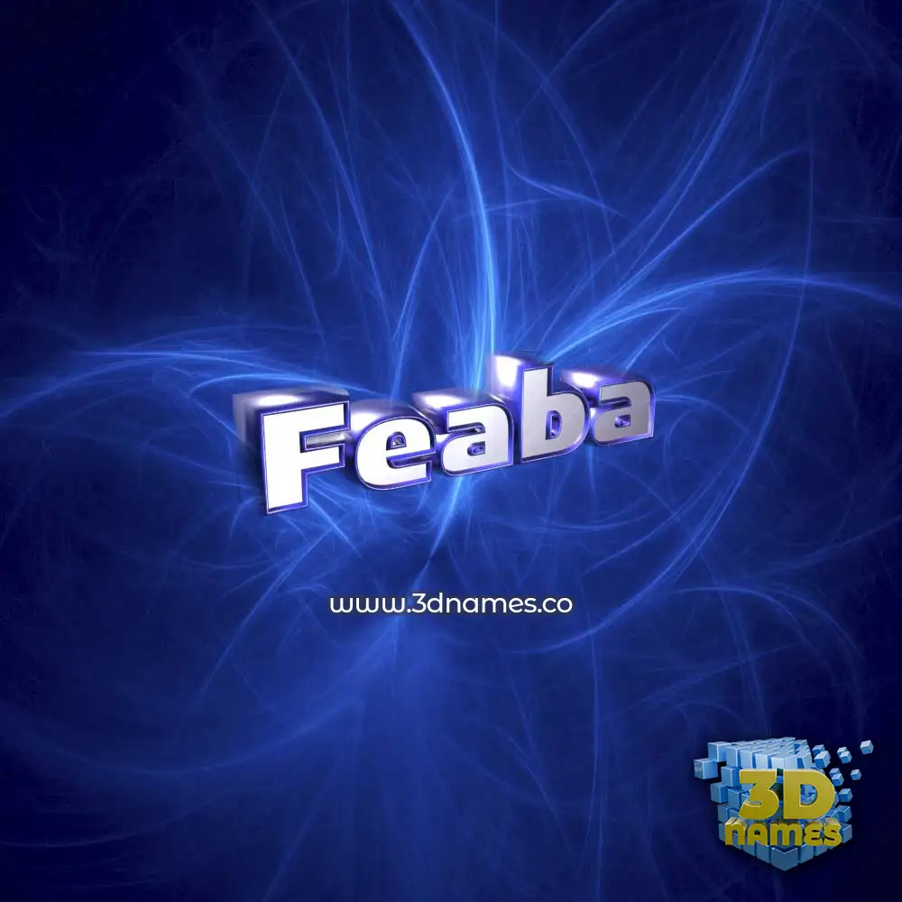 feaba in Plasma style - 3D name wallpaper