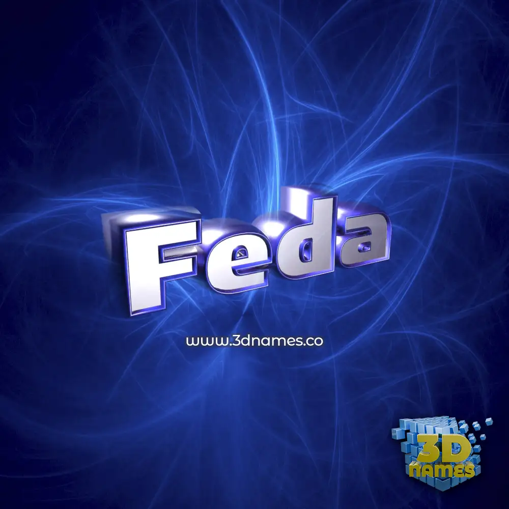 feda in Plasma style - 3D name wallpaper