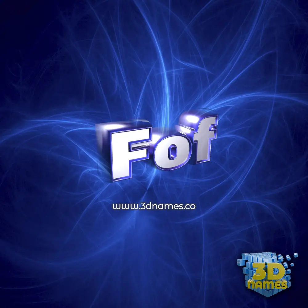 fof in Plasma style - 3D name wallpaper fof in Plasma style - 3D name wallpaper