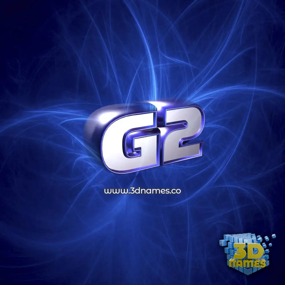 g2 in Plasma style - 3D name wallpaper