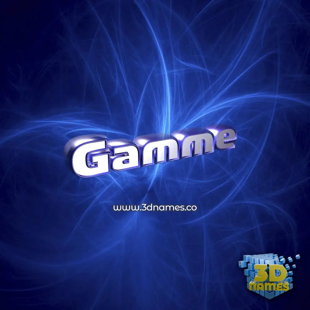 gamme in Plasma style - 3D name wallpaper