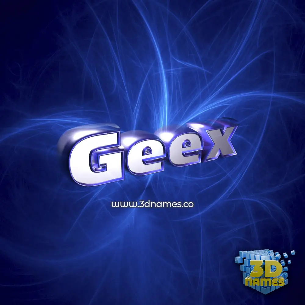 geex in Plasma style - 3D name wallpaper
