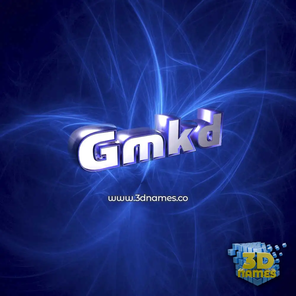 gmkd in Plasma style - 3D name wallpaper