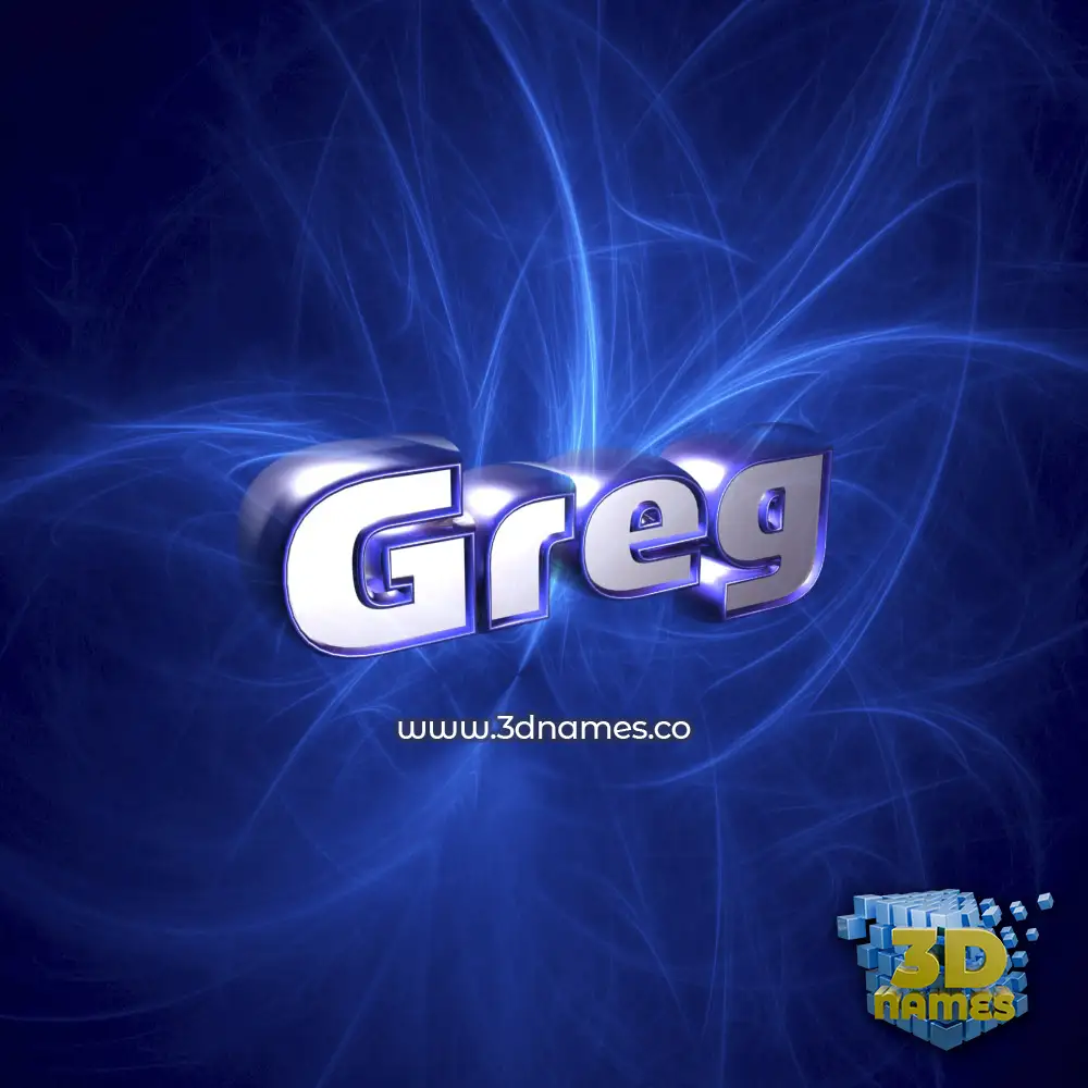 greg in Plasma style - 3D name wallpaper