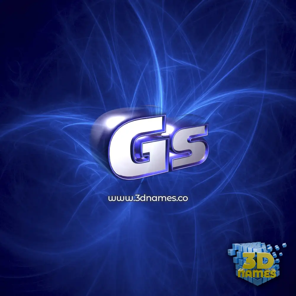 gs in Plasma style - 3D name wallpaper