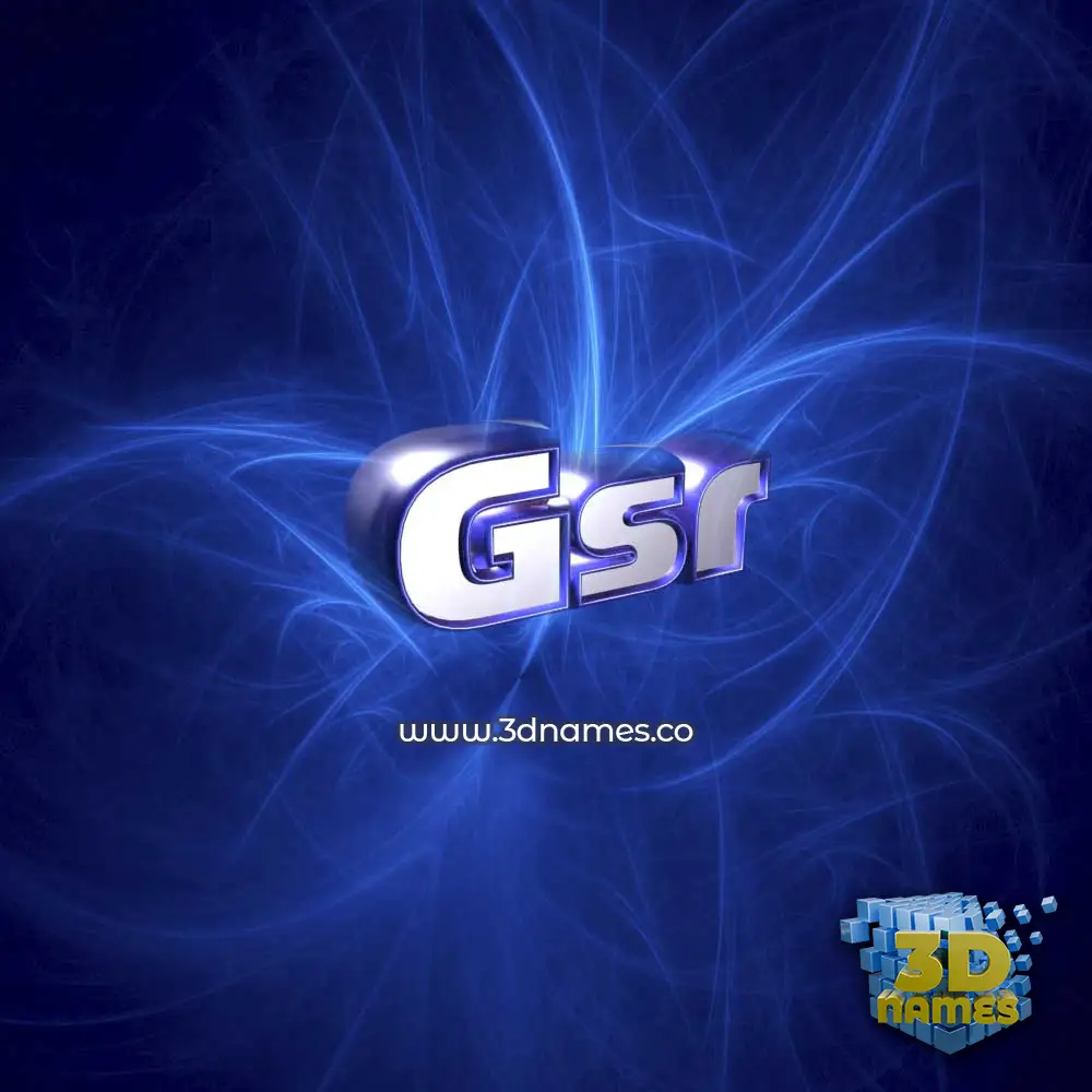 gsr in Plasma style - 3D name wallpaper