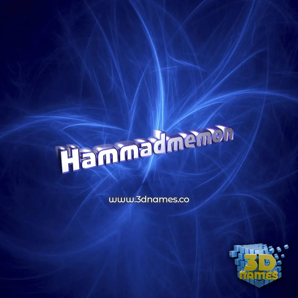 hammadmemon in Plasma style - 3D name wallpaper