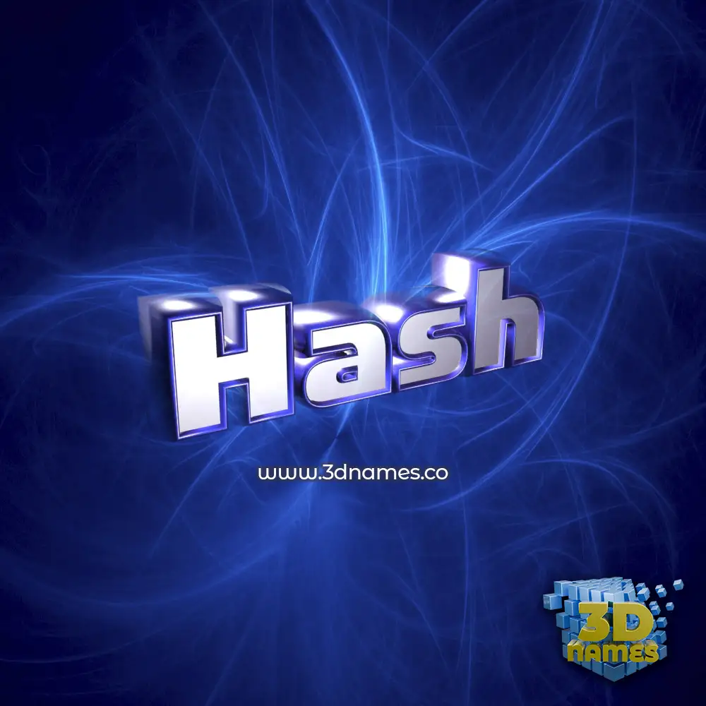 hash in Plasma style - 3D name wallpaper