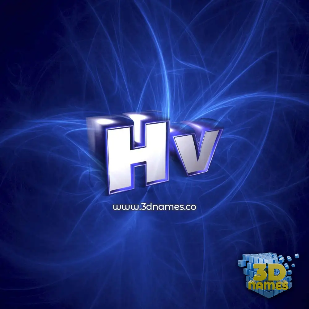hv in Plasma style - 3D name wallpaper