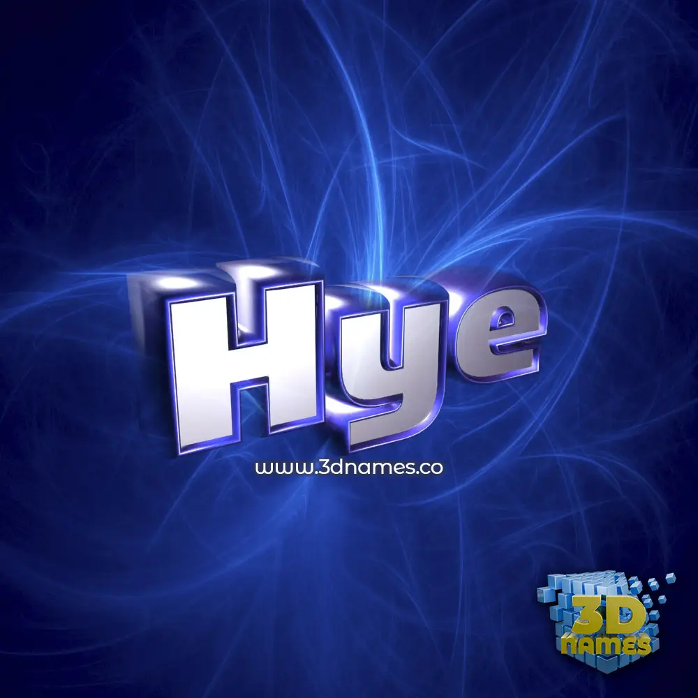 hye in Plasma style - 3D name wallpaper hye in Plasma style - 3D name wallpaper