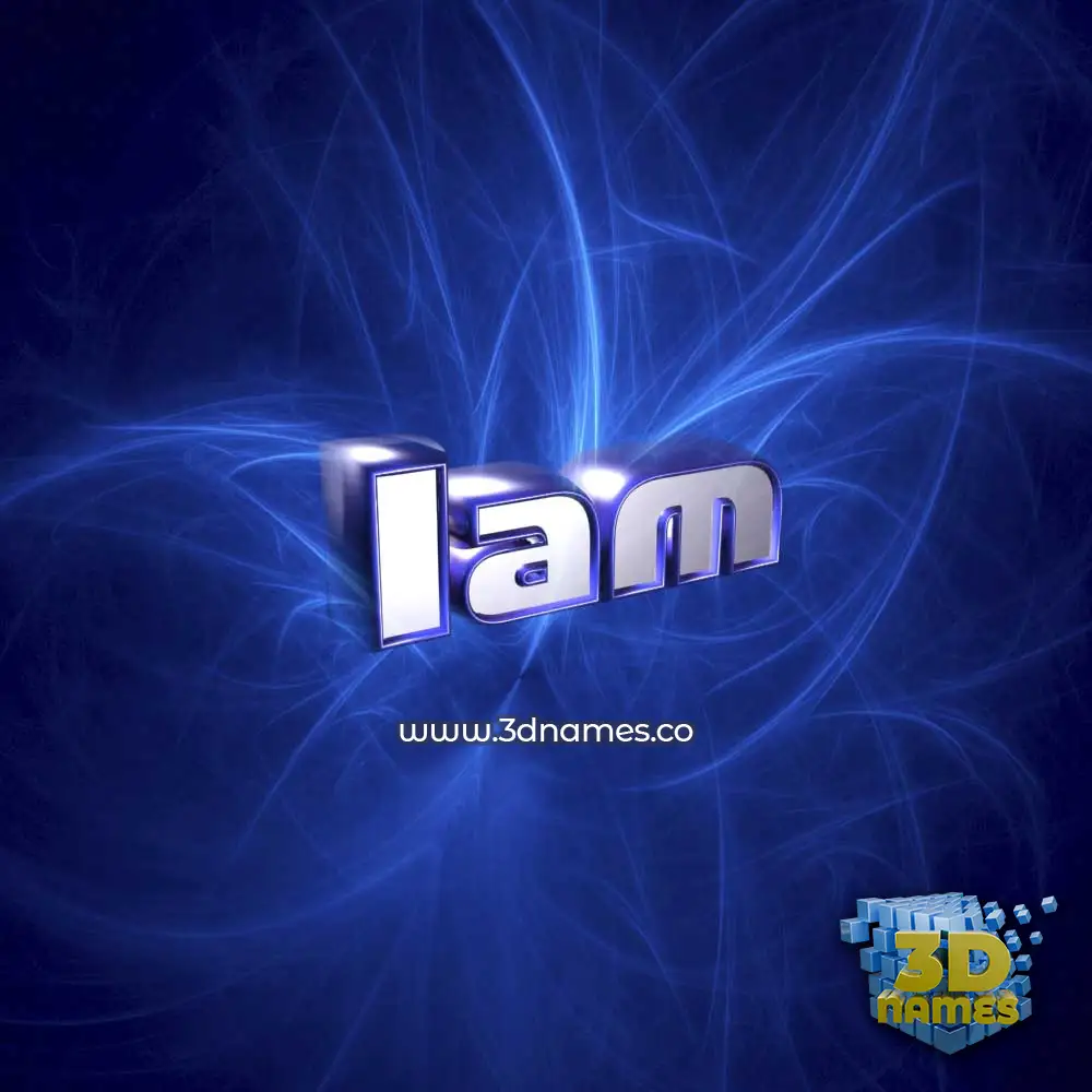 iam in Plasma style - 3D name wallpaper