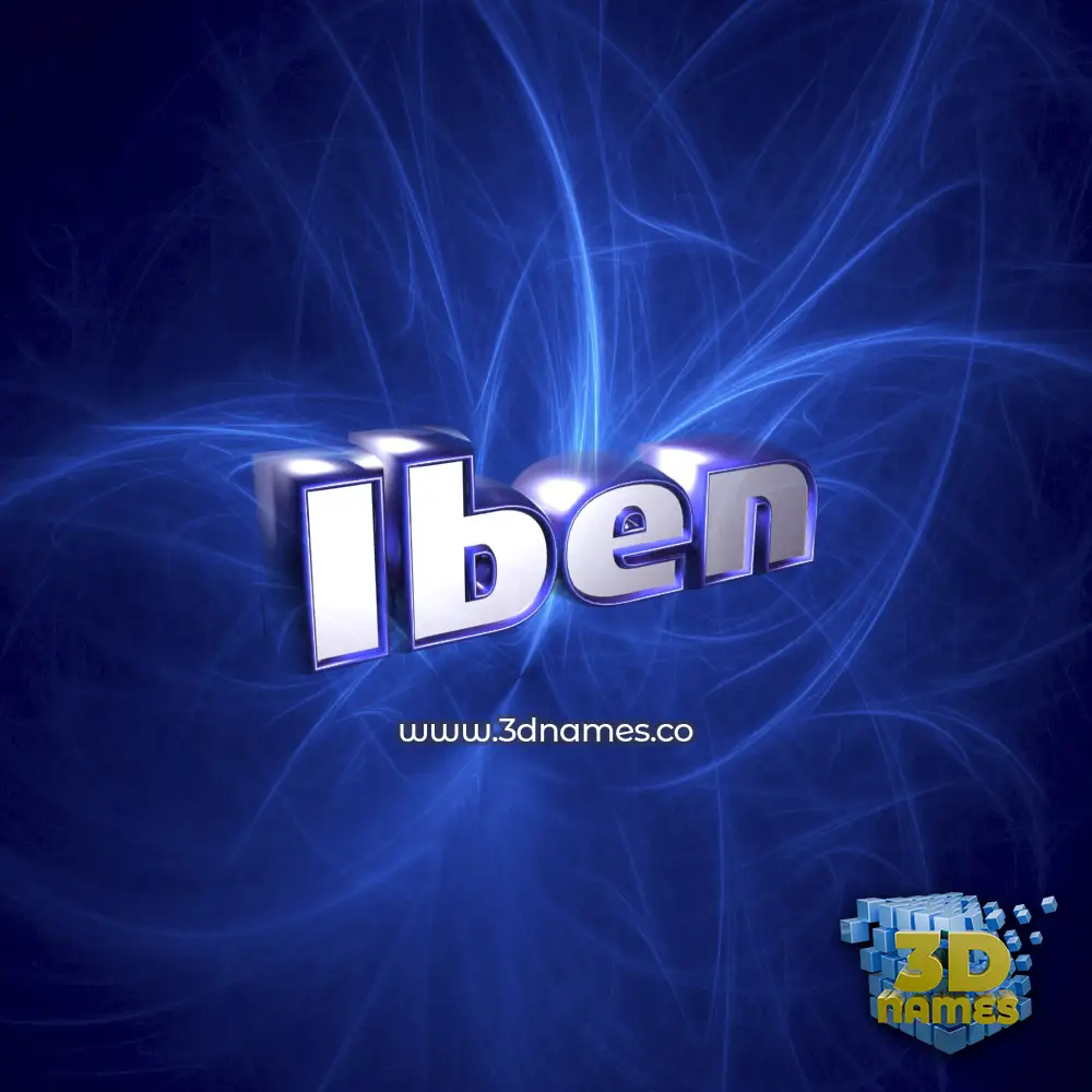 iben in Plasma style - 3D name wallpaper