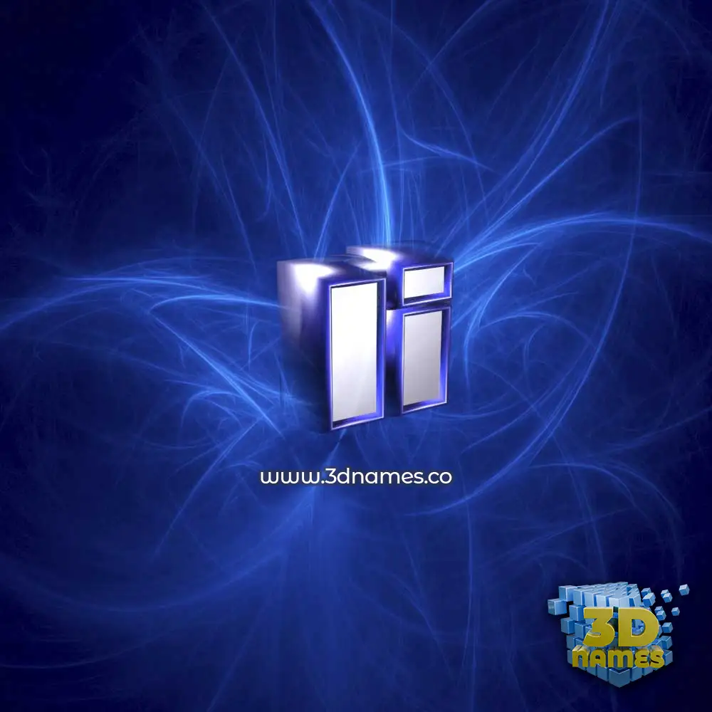 ii in Plasma style - 3D name wallpaper