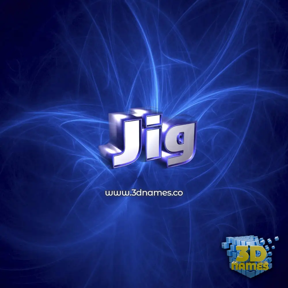 jig in Plasma style - 3D name wallpaper