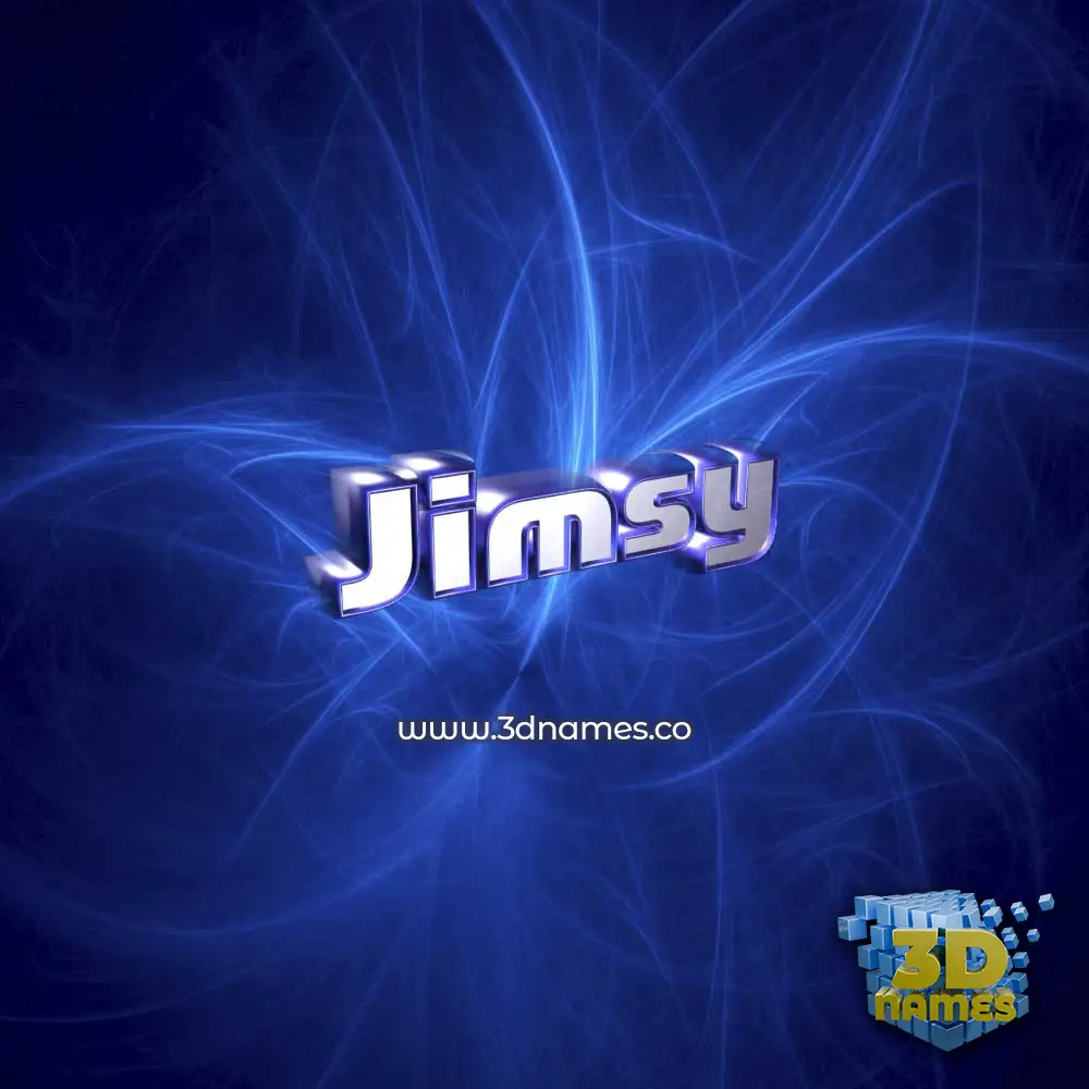 jimsy in Plasma style - 3D name wallpaper