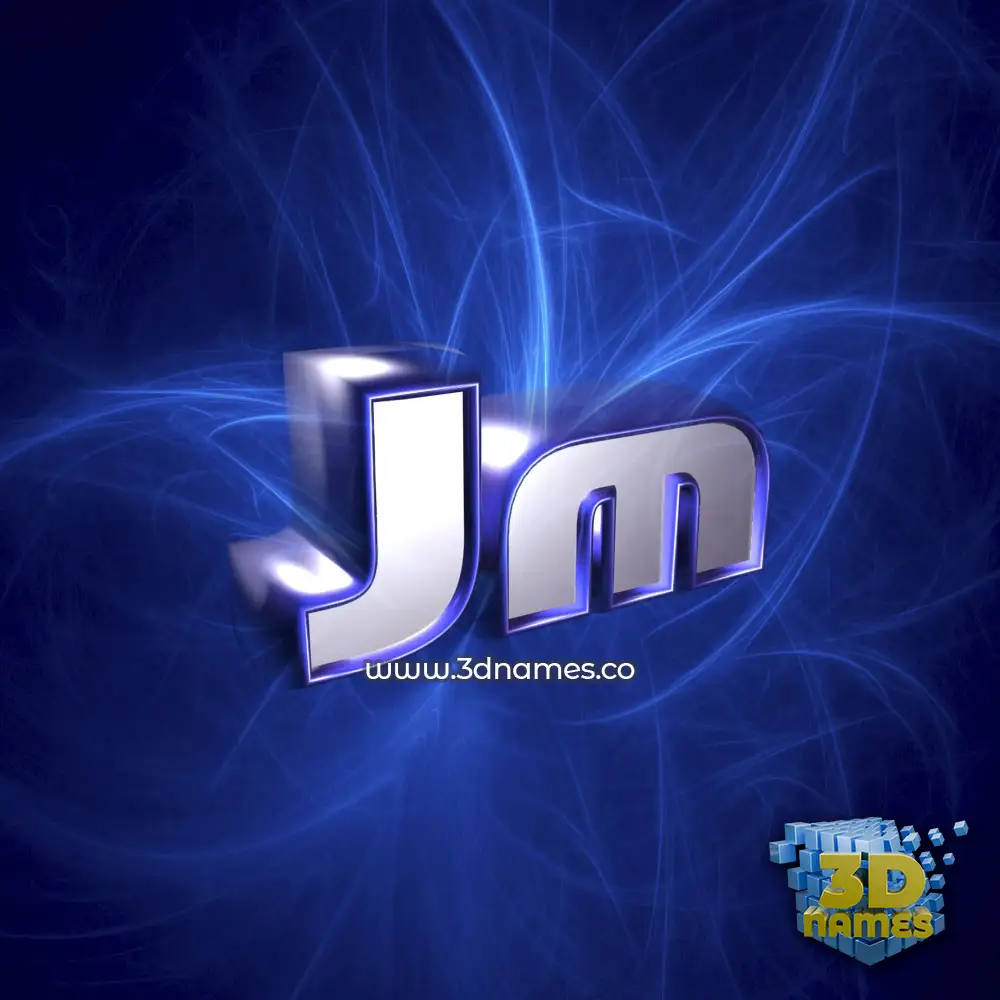 jm in Plasma style - 3D name wallpaper