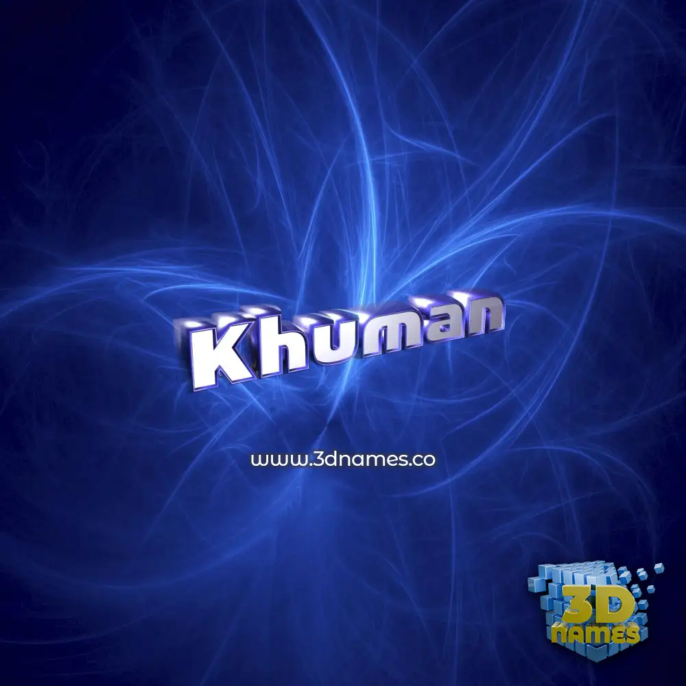 khuman in Plasma style - 3D name wallpaper