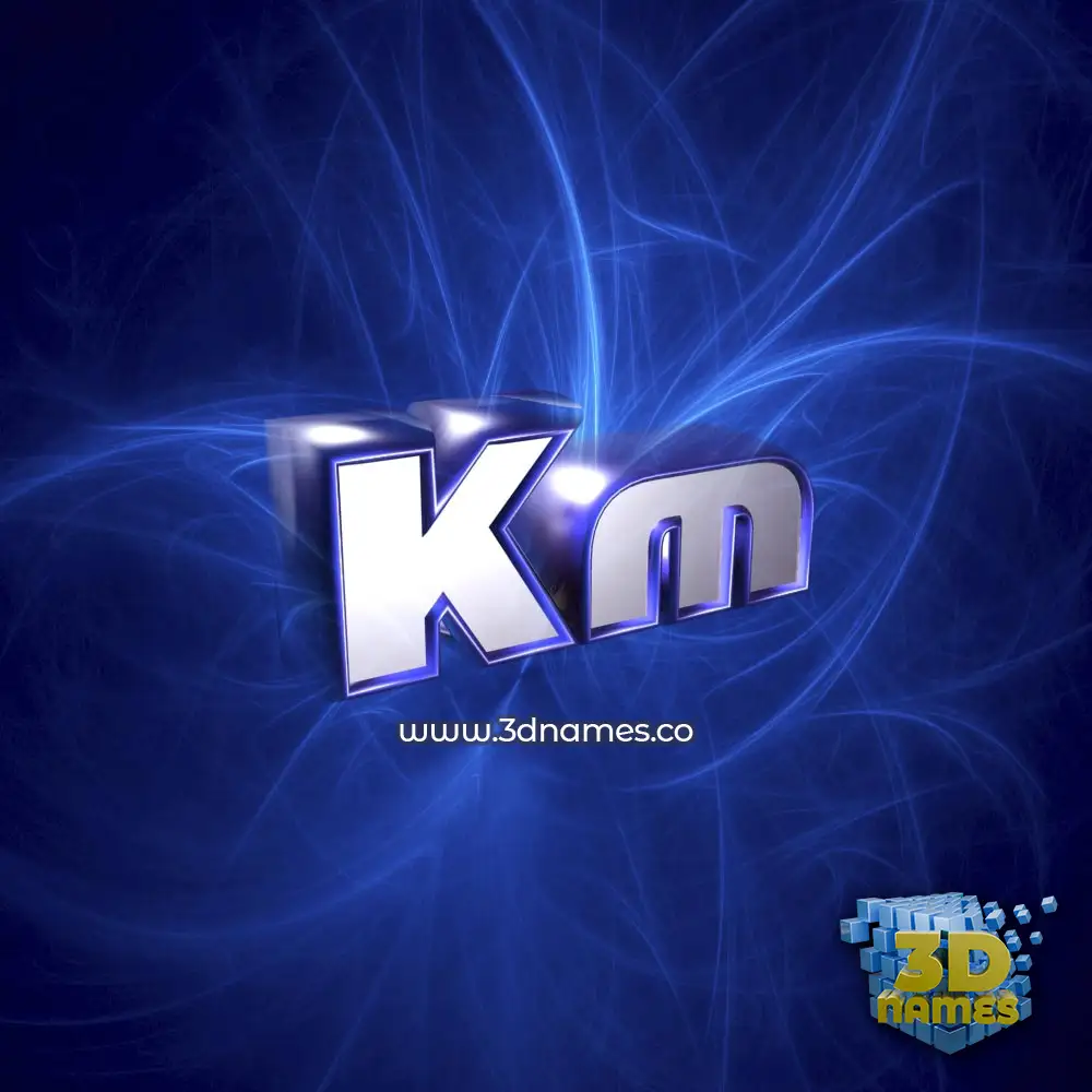 km in Plasma style - 3D name wallpaper km in Plasma style - 3D name wallpaper