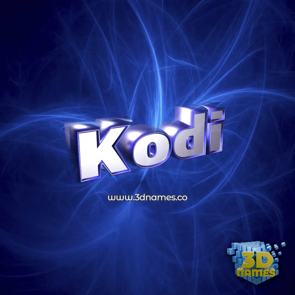 kodi in Plasma style - 3D name wallpaper