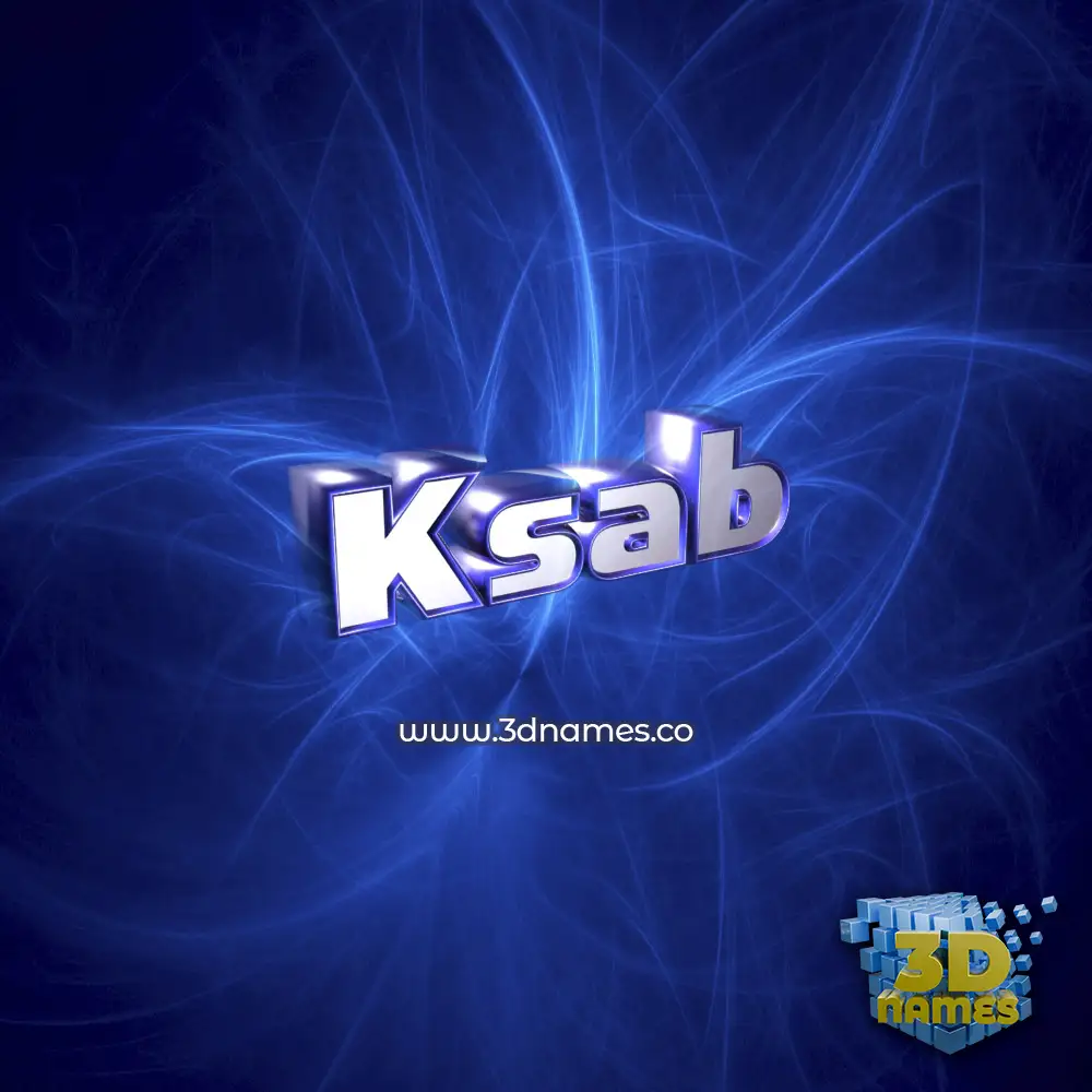 ksab in Plasma style - 3D name wallpaper