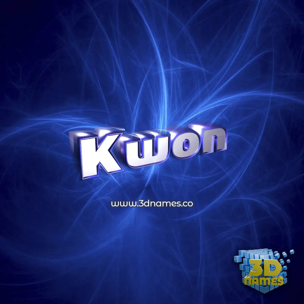 kwon in Plasma style - 3D name wallpaper